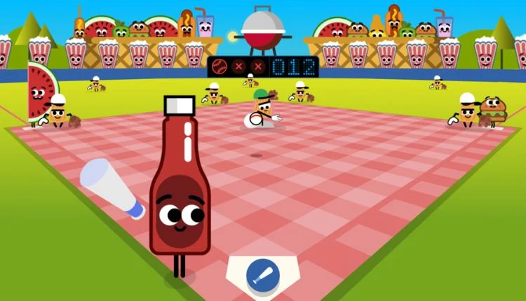 google doodle baseball game